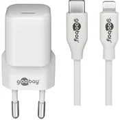 Polnilec Apple Lightin / USB-C PD, 30 W, 1 m kabel, PD, bela