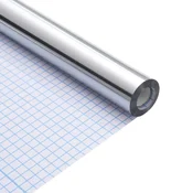 Vidaxl Nalepka za pohištvo srebrna 90 x 500 cm Plastika
