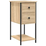 Vidaxl vidaXL Nočna omarica, hrast sonoma, 32x42x70 cm, material na osnovi lesa