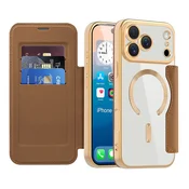 Etui SmartMag Book z Magsafe tehnologijo in RFID denarnico za iPhone 17 Pro Max - brown