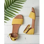 Kožne ravne sandale 2035 žute