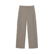 Pull&Bear Hlače z naborki temno siva