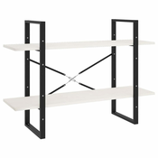 Ormaric za knjige s 2 razine bijeli 100x30x70 cm od borovine