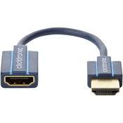 clicktronic HDMI Podaljšek [1x HDMI-vtič  1x HDMI-vtičnica] 0.10 m, moder, clicktronic