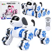 Robot Robot Pes LEAN TOYS - Drift 360, Akrobacije, LED, 8 Kolečkov (Modri)