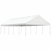 Sjenica s krovom bijela 11,15 x 5,88 x 3,75 m polietilen