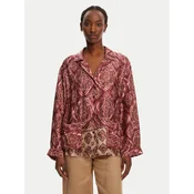 ViCOLO Srajca TD0378 Bordo rdeča Relaxed Fit