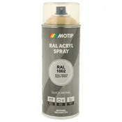 Industrijski akrilni lak sprej RAL HG 400ml Motip - RAL 1002 peščeno rumena