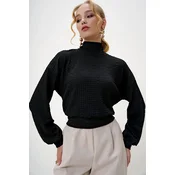 Trend Alacati Stili Ženska bluza dugih rukava Alc-X13124, Crna