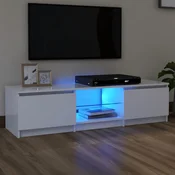 TV ormaric s LED svjetlima bijeli 140 x 40 x 36 cm