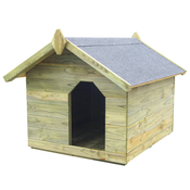 vidaXL Vrtna kucica za pse od impregnirane borovine s pomicnim krovom