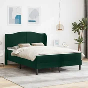 Krevetna konstrukcija 2 pcs Tamnozelena 120 x 190 cm Baršun
