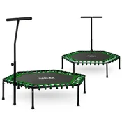 ACTIVESHOP Fitnes trampolin z ročajem 127 cm Neo-Sport - šesterokotni zeleni
