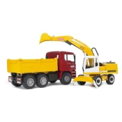 Bruder Kamion MAN TGA sa rovokopacem Liebher 02751