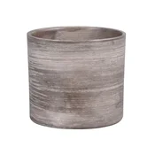 Pokrov za cvetlični lonec MUCHA GREY keramika mat d14x13cm