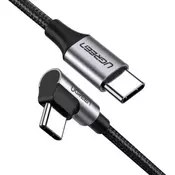 Ugreen US255 USB-A 2.0 na USB tip C 3A 1m 90 stepeni Kabl