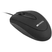 CANYON CM-1 wired optical Mouse with 3 buttons/ DPI 1000/ Black/ cable length 1.8m/ 100*51*29mm/ 0.07kg