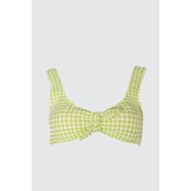 Trendyol Green Textured Tie Detailed Bikini Top