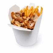 Kebab Box bela škatla za hrano krompirček testenine 0% plastike BREZ SUP-a! 500ml 50 kosov