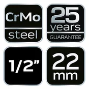 slomart NEO TOOLS Udarna nasadka 1/2, 22 x 38mm, Cr-Mo