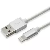 Kabel SBOX USB->iPh.7 M/M 1,5M srebrni, 2kom