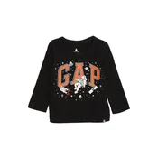 GAP Majica siva/oranžna/črna/bela