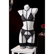 Chilirose – Cetverodijelni set 4713 - XXL, Crna
