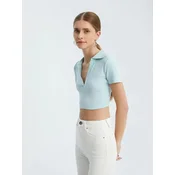 Hiccup Top Crop Top modra