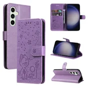 Eleganten etui ovitek za Samsung S24+/S25+, Mucek, Vijoličen