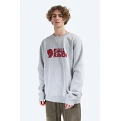 Bombažen pulover Fjallraven Logo Sweater moški, siva barva, F84142