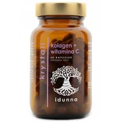 Idunna Krystall kapsule, kolagen + vitamin C, prehransko dopolnilo 60 kos.