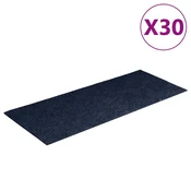 Vidaxl Preproge za stopnice samolepilne 30 kosov 60x25 cm temno modre pravokotne