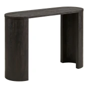 Temno rjava stranska mizica v hrastovem dekorju 38x114 cm Bibione – House Nordic