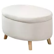 Homestar Shranjevalna klop Ovalna oblazinjena klop 71x515x42 cm Bež