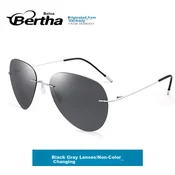 Bertha Unisex naocare za sunce, Srebrno-crne