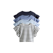 The Set Majica modra/marine/svetlo modra/bela