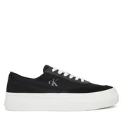 Superge Calvin Klein Jeans Vulc Flatform Low Cv Mix Mg YW0YW01770 Črna