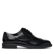 Nizki čevlji Tommy Hilfiger Lth Abrasivato Brogue Shoe FM0FM06078 Črna