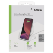 Belkin Wireless Charging Stand 10W Micro-USB Cab. Adaptor white
