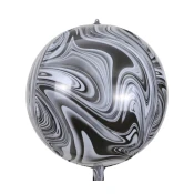 Prestige Orbz Folija balon Mermerni, Crni, 56cm