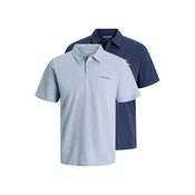 Jack & Jones Plus Majica JJBRANDON mornarska/nebeško modra