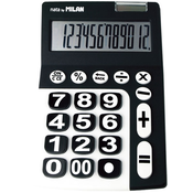 Kalkulator Milan - Nata, 12 znamenki, crni