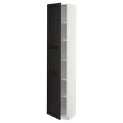 METOD Visoki element s policama, bela/Lerhyttan crno bajcovano, 40x37x200 cm