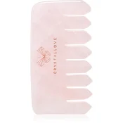 Crystallove Rose Quartz Comb pripomoček za masažo za lase in telo