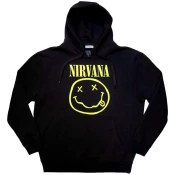 Nirvana Kapuco Yellow Happy Face Unisex Black 2XL