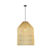 Immax 08259L - Luster na sajli PELO 1xE27/40W/230V precnik 35 cm ratan