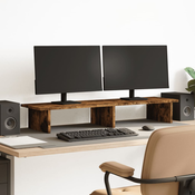 vidaXL Stojalo za monitor dimljeni hrast 100x27x15 cm inženirski les
