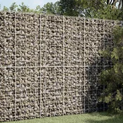 vidaXL Gabion z 5 mm žico in 10x10 cm mrežo 50x20x200 cm