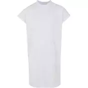 Turtle Extended Shoulder dress for girls - white