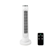 Nedis FNTR13CWT40 - Ventilator 50W/230V bel + Daljinski upravljalnik